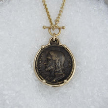 Load image into Gallery viewer, "Salvator Mundi" Bronze Medal set in Gold