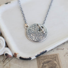 Load image into Gallery viewer, Small Floral Pendant with Key Toggle Necklace
