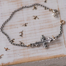 Load image into Gallery viewer, Small Trio Dot Cross Bracelet