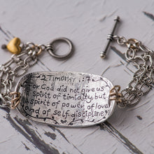 Load image into Gallery viewer, 2 Timothy 1:7 Oval bracelet