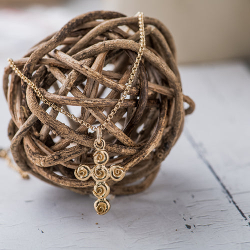 Vermeil Rose Cross (Medium)