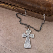 Load image into Gallery viewer, Mark 12:30 Dewdrop Cross with White Topaz
