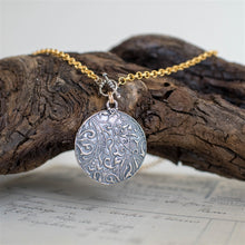 Load image into Gallery viewer, Large Embossed Floral Vine Pendant